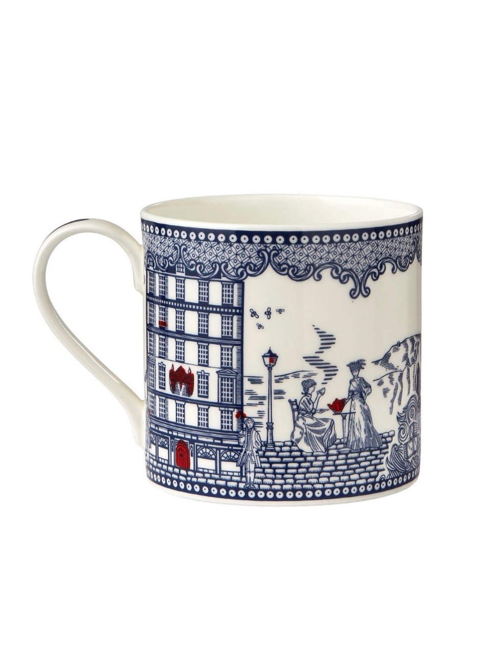 Fortnum & Mason Albion Time for Tea Intricate English Folklore Woodcut